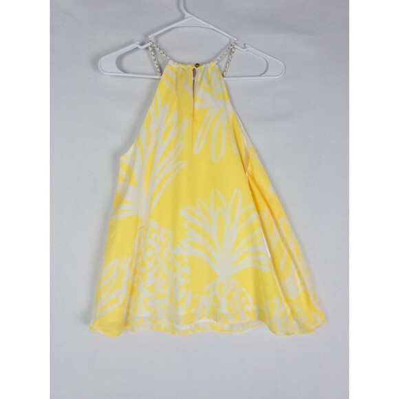 Lilly Pulitzer‎ Sleeveless Halter Blouse Womens SP Yellow Target Collab Coastal - Picture 3 of 7
